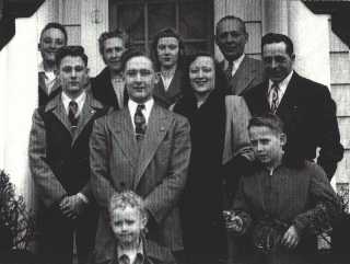The Hodapp family, circa 1948.  My dad is the little boy at the bottom of the picture.