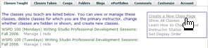 Create a New Class Link
