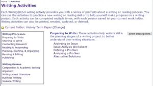 Writing Activities Main Page