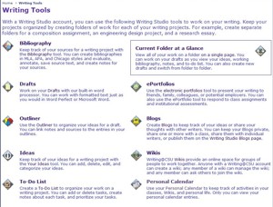 Writing Tools Main Page