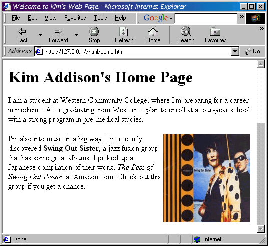 Text and Image Example
