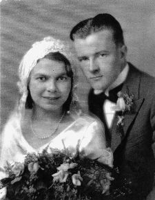 my grandparents on their wedding day